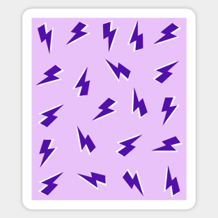 Purple Lightning Bolts Pattern Sticker